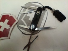 Discontinued Victorinox 74m Black Executive Swiss Army Knife with Case + Lanyard picture