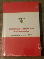 Rare AEAONMS Ancient Egyptian Arabic Order Noble Mystic Member Directory 2012  picture
