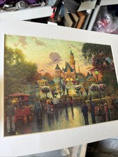 Autographed Thomas Kinkade Disney Disneyland 50th Anniversary Castle Print picture