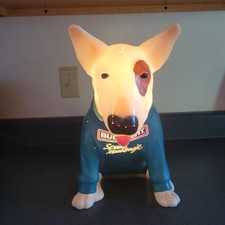 Vintage 1986 Bud Light Spuds MacKenzie Blow Mold Lighted Mancave Bar Lamp Works  picture