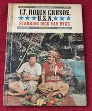 Disney Lt Robin Crusoe USN 1966 Dick Van Dyke hardcover photos Storyboard art picture