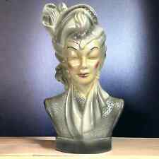 Rare MCM Navis & Smith 1950's Gray Exotic Asian Lady Vintage Ceramic TV Lamp 13