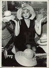 1968 Press Photo Actress Edie Adams chooses hats in New York - kfx48639 picture