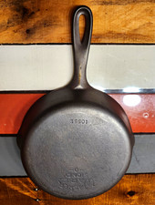 Wagner Ware Sidney-O 1055E Cast Iron Skillet #5 Double Pour Spout Long Handle picture