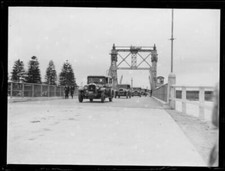 Cars travelling over the Cook's River Bridge, NSW, ca 1920s Old Historic Photo picture