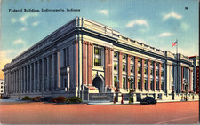 Vintage Postcard Indiana Indianapolis Federal Builiding Linen picture