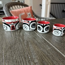 Native Northwest Set Of Indigenous Artists Matriarch Bear NWOT Measuring Cups picture