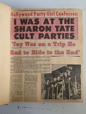 Vintage 1969 Sharon Tate True Crime Scrapbook Archive 350+ Pgs Charles Manson picture
