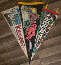 Vintage 1970s PA Amusement Park Pennant Lot Knoebels Ghost Town Hersheypark picture