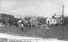 Picnicking Public Square Avery County Newland North Carolina NC - Reprint picture