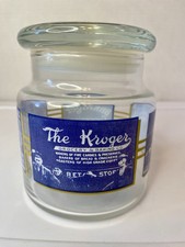 Vintage Anchor Hocking KROGER Grocery Glass Jar Advertising Apothecary Jar picture