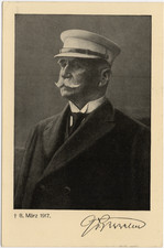 Count Zeppelin Memorial Postcard 1917 Gedenkkarte Printed Signature German WWI picture