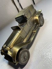 vintage 1974 Banthrico Inc. metal coin bank, 1927 Lincoln Brougham car picture