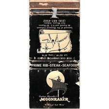 Captain Alexander's Moonraker Restaurant Ft Wayne IN Vtg Matchbook MM5-8 picture