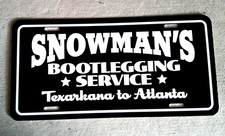 Snowman's Bootlegging license plate tag smokey & the bandit movie jerry reed picture
