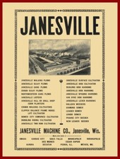 1905 Janesville Machine Co. Farm Machinery, Wisconsin NEW METAL SIGN: 12 x 16