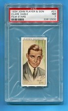 1934 JOHN PLAYER & SONS CIGARETTES FILM STARS SERIES #21 CLARK GABLE PSA 7 picture
