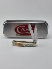 Case XX USA 2026 Genuine Stag 10862 Tiny Trapper Pocket Knife in Gift Tin picture
