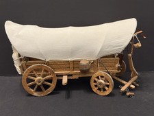 VINTAGE HAND CRAFTED 10 inch CONESTOGA COVERED WAGON - Ships Free picture