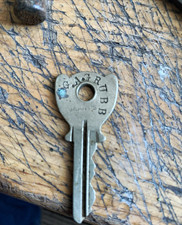CHUBB Metal Brass Key Marked G A T R U B B - Antique Brass Key picture