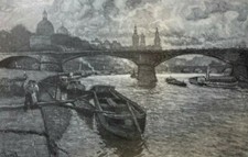 1909 Vintage Magazine Illustration Dresden Germany From Left Bank Elbe River picture