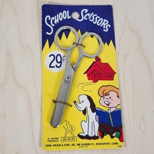 Vintage Ja-Son School Scissors 29 Cent Price Tag Original Cardboard Packaging picture