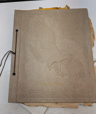 Vintage Harlich Cream Scrapbook Embossed Eagle Front picture
