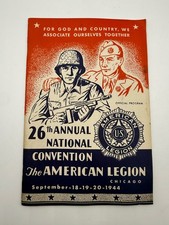1944 American Legion National Convention Chicago Official Program FDR WWII picture
