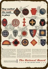 1947 U.S. NATIONAL GUARD INSIGNIA Vintage-Look DECORATIVE REPLICA METAL SIGN picture