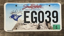 Beautiful Expired South Dakota Elk Point Elks-License Plate - Mount Rushmore picture