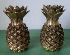 VTG MCM • MMA • Brass Pineapple Tapered Candle Holder Set • Exc Cond picture