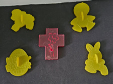 Set of 4 VTG 1990 Wilton Easter Spring Cookie Cutters Egg Chick Lamb Bunny Cross picture