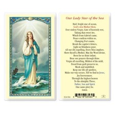 Our Lady Star of the Sea - Laminated Holy Card E24-904 picture