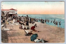 1907-10's BATHING at the ARCADE ASBURY PARK NJ NEW JERSEY ANTIQUE POSTCARD picture