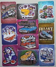 10 Numbered VTG Prismatic “Straight Clownin” Vending Machine Stickers, Lowriders picture