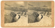 WASHINGTON STEREOVIEW - Mt Rainier - Stevens Glacier - Pacific Photo View Co picture