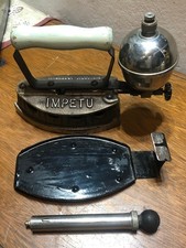 ARGENTINA year 1935 antique Clothes Iron + Base + pump  picture
