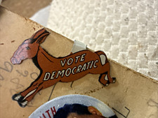 Vintage Political Campaign Pinback Lot Kennedy Stevenson/Sparkman picture