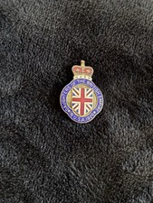Vintage Daughters of the British Empire USA Gold Tone Enamel Pin picture