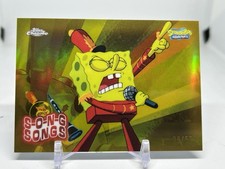 2025 Topps Chrome SpongeBob SquarePants Sweet Victory Gold Refractor /50 10-14 picture