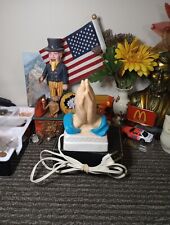 Old Vintage 1960's Soft Plastic Blow Mold Religious Praying Hands Tabletop Lamp picture
