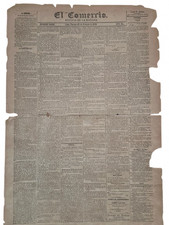 El Comercio Newspaper 1878 Original - Historical Collection picture