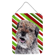 Caroline's Treasures SC9613DS1216 Border Terrier Candy Cane Christmas Sign 12x16 picture