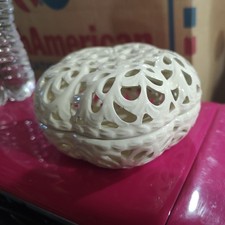 Oleg Cassini Porcelain Lattice Covered Potpourri/ Trinket Dish picture