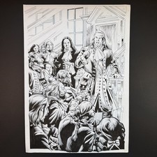 The Dominion Original Art Splash Page Inks Joe Bennett Jahn Cardoso Kingstone picture
