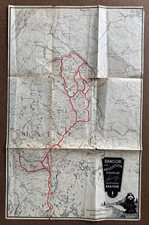 Vintage ca 1930s 17x27 Bangor and Aroostock RR Railroad Route Map Northern Maine picture