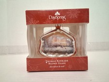 DaySpring Thomas Kinkade Blown Glass Christmas Ornament New  picture