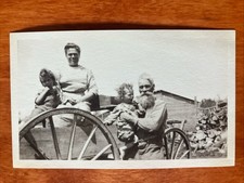 Family On A Wagon Antique Found Photo Real Photo 4 x 3 picture
