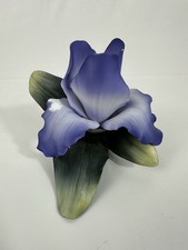 Vintage Porcelain Purple Iris On Branch Lovely picture