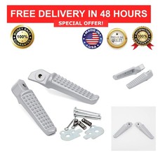 Motorcycle Foot Pegs for Honda Grom MSX125 CBR600 CBR1000 Aluminum Alloy Silver picture